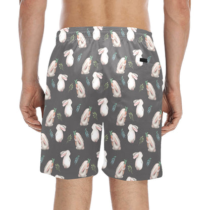 Rabbit Print Design LKS402 Men's Swim Trunks Beach Shorts