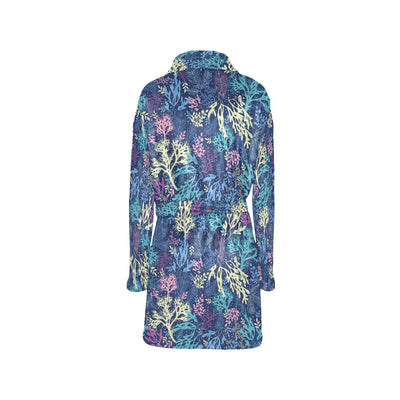 Seaweed Print Design LKS301 Women's Fleece Robe