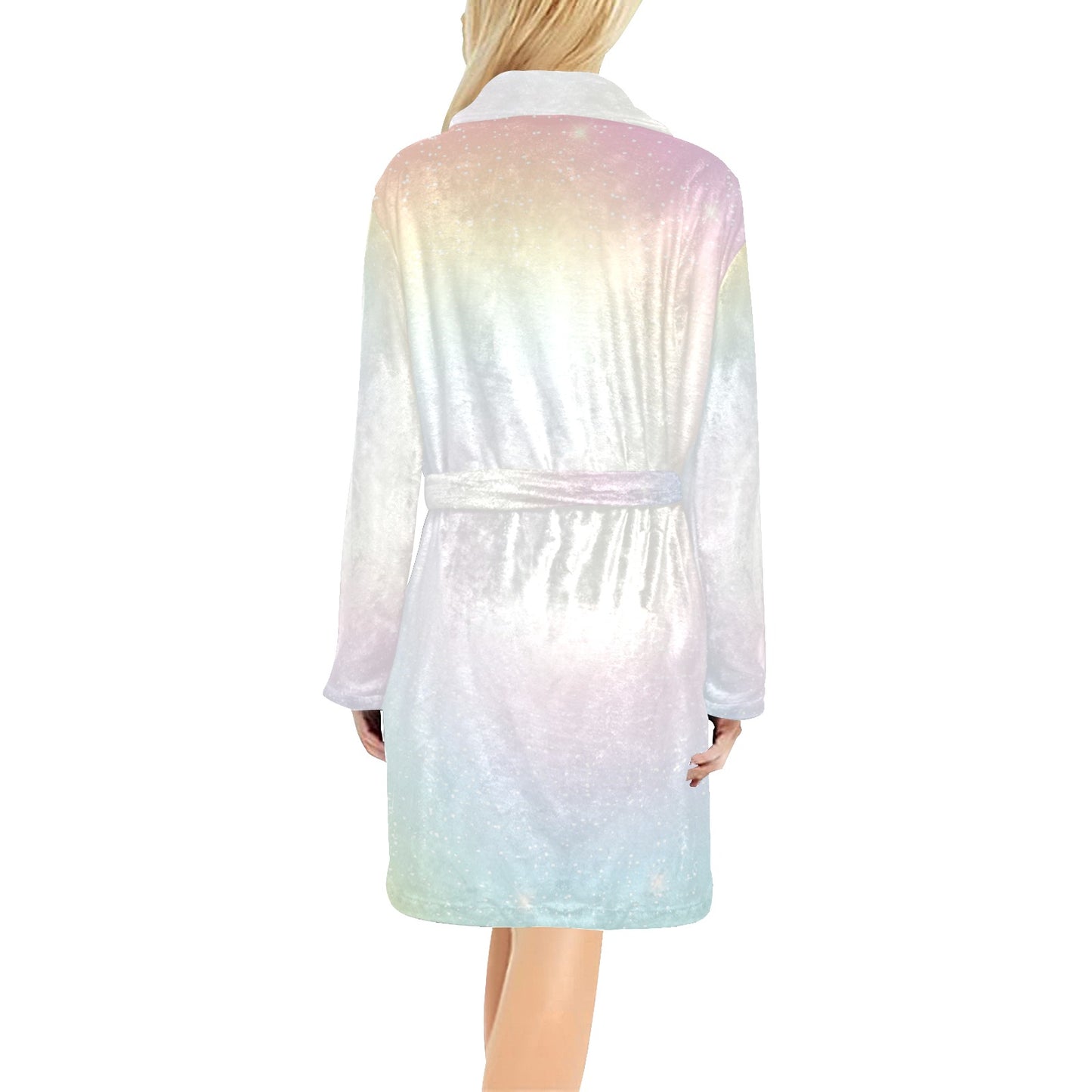 Nebula Pattern Print Design A02 Women's Fleece Robe