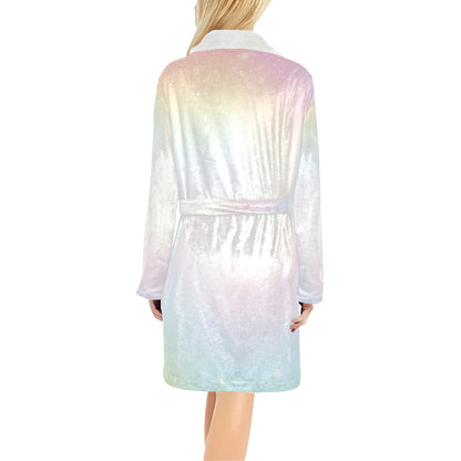 Nebula Pattern Print Design A02 Women's Fleece Robe