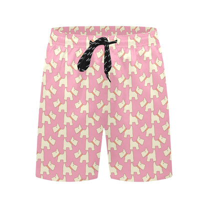 Scottish Terriers Print Design LKS306 Men's Swim Trunks Beach Shorts