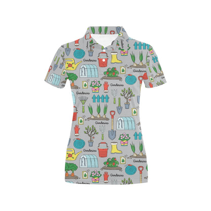 Gardening Pattern Print Design G07 Women's Polo Shirt