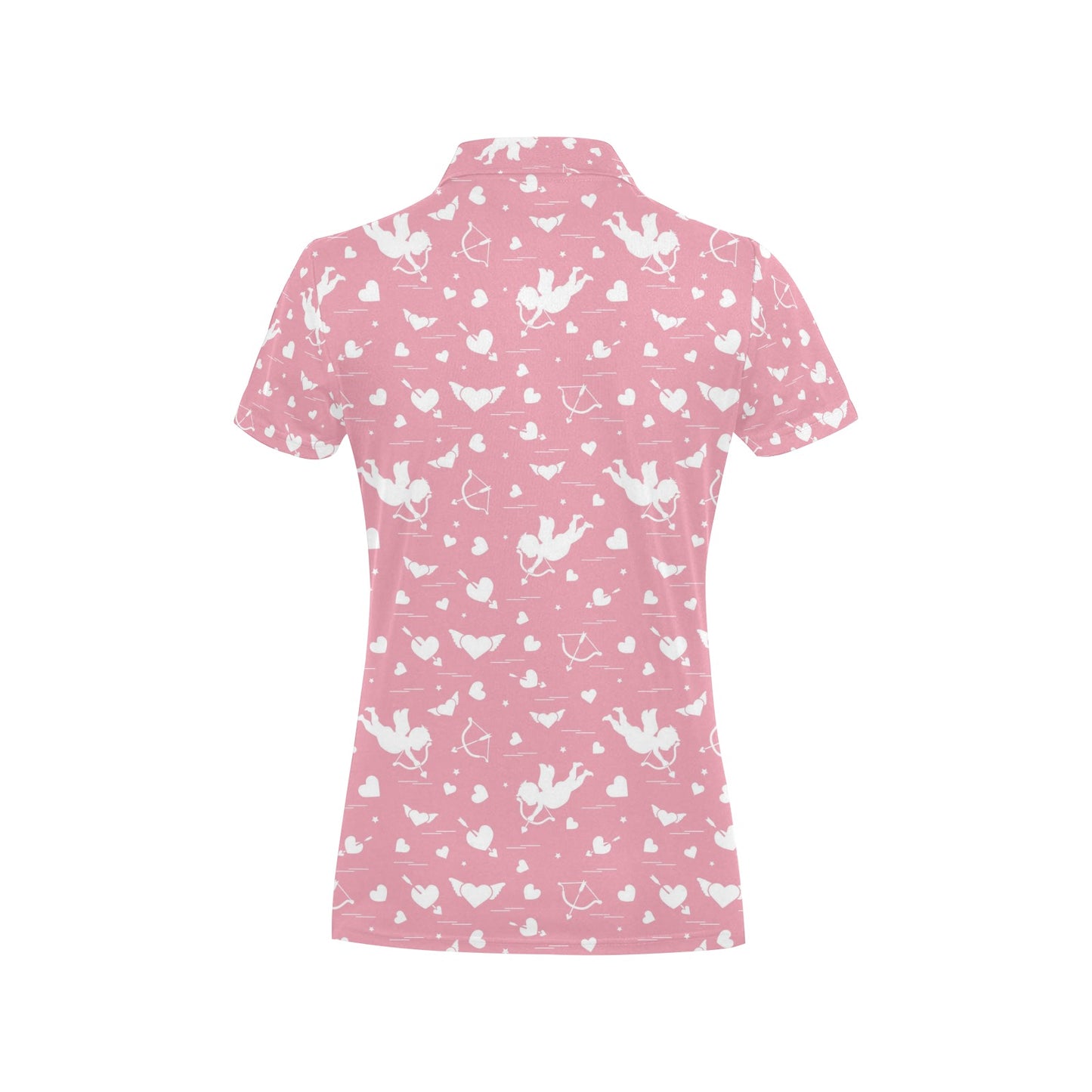 Cupid Pattern Print Design 03 Women's Polo Shirt