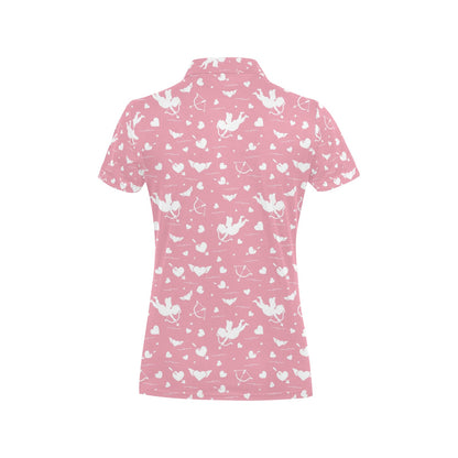 Cupid Pattern Print Design 03 Women's Polo Shirt