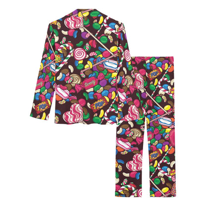 Candy Pattern Print Design CA02 Women's Long Pajama Set