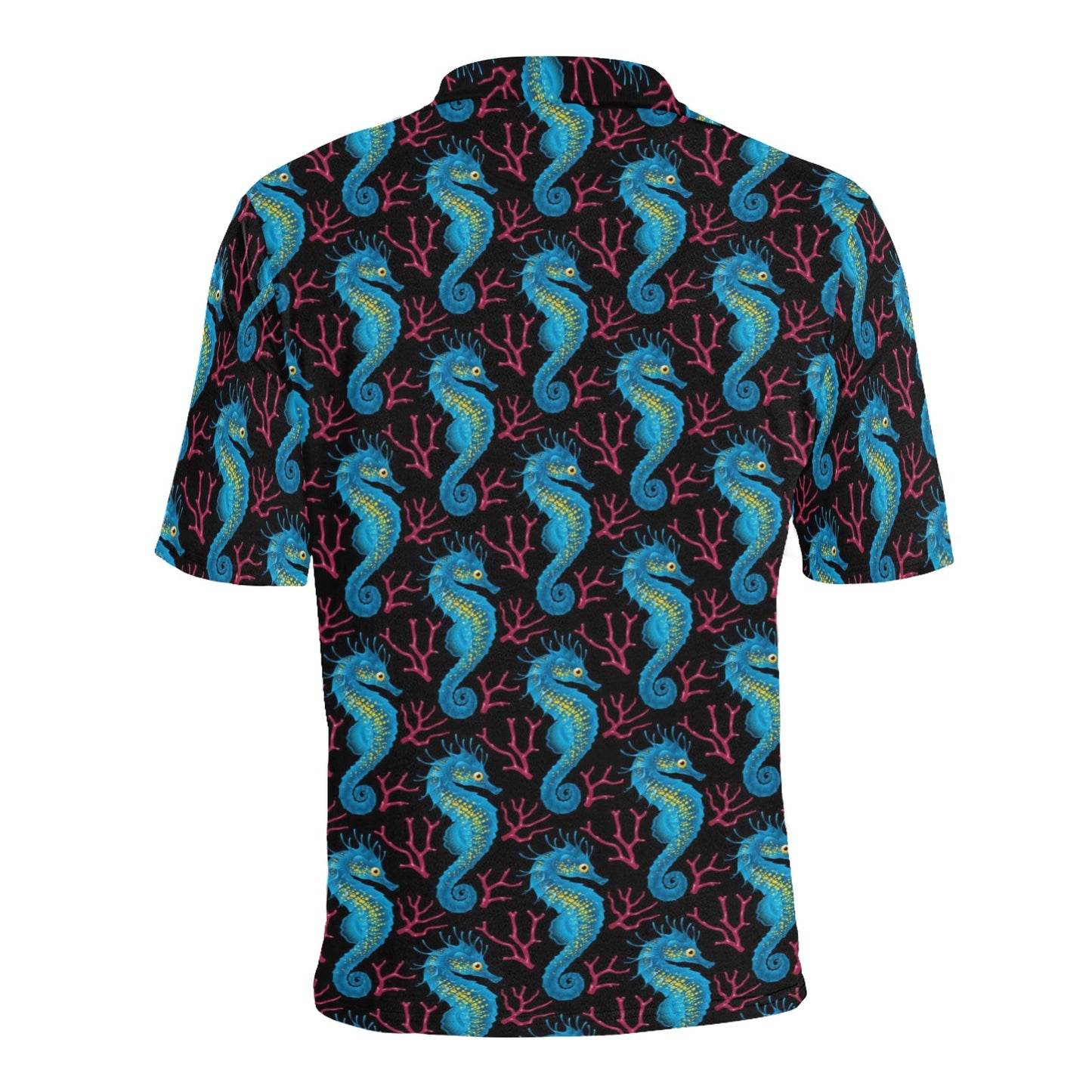 SeaHorse Print Design LKS401 Men Polo Shirt