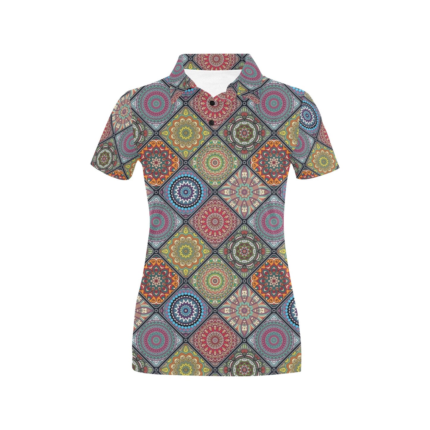 Bohemian Pattern Print Design 05 Women's Polo Shirt