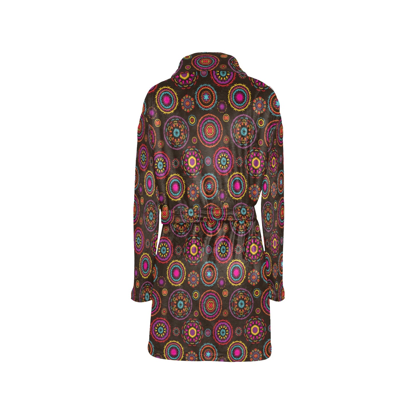 Bohemian Pattern Print Design 01 Women's Fleece Robe
