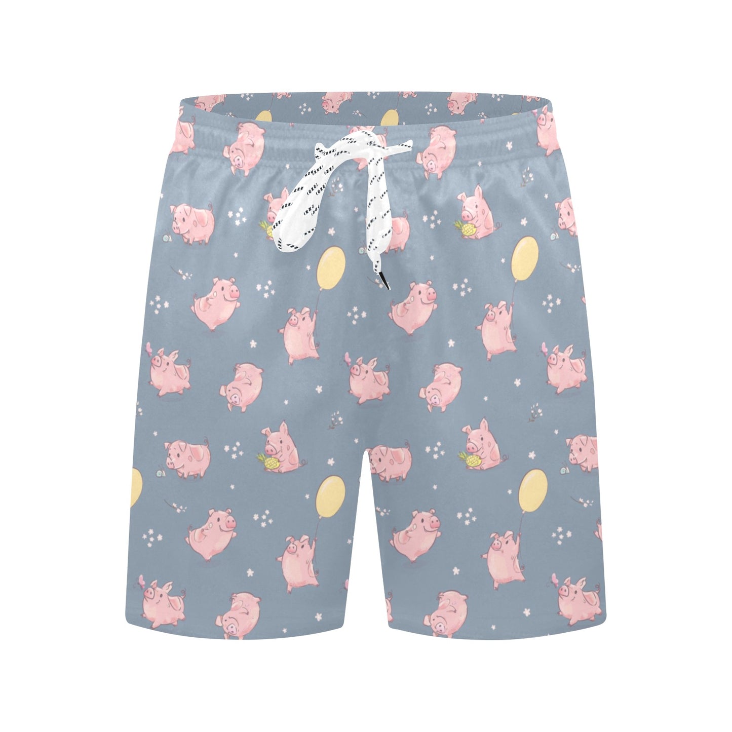 Pig Print Design LKS405 Men's Swim Trunks Beach Shorts