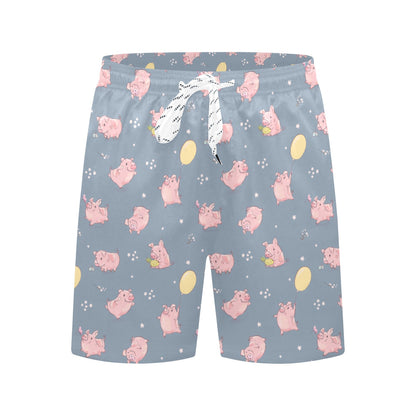Pig Print Design LKS405 Men's Swim Trunks Beach Shorts