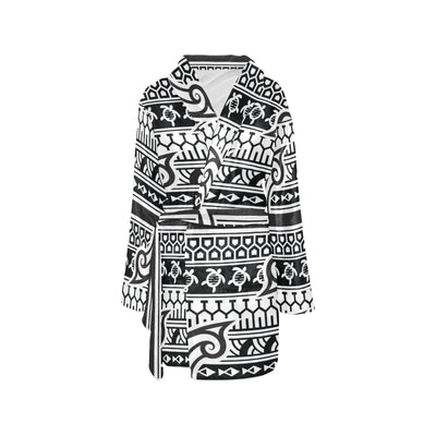 Samoan Style Print Design LKS305 Women's Fleece Robe