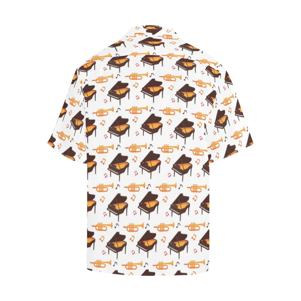Piano Print Design LKS406 Men's Men's Hawaiian Shirt