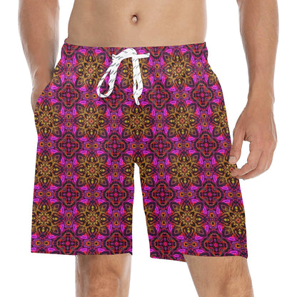 kaleidoscope Abstract Print Design Men's Swim Trunks Beach Shorts