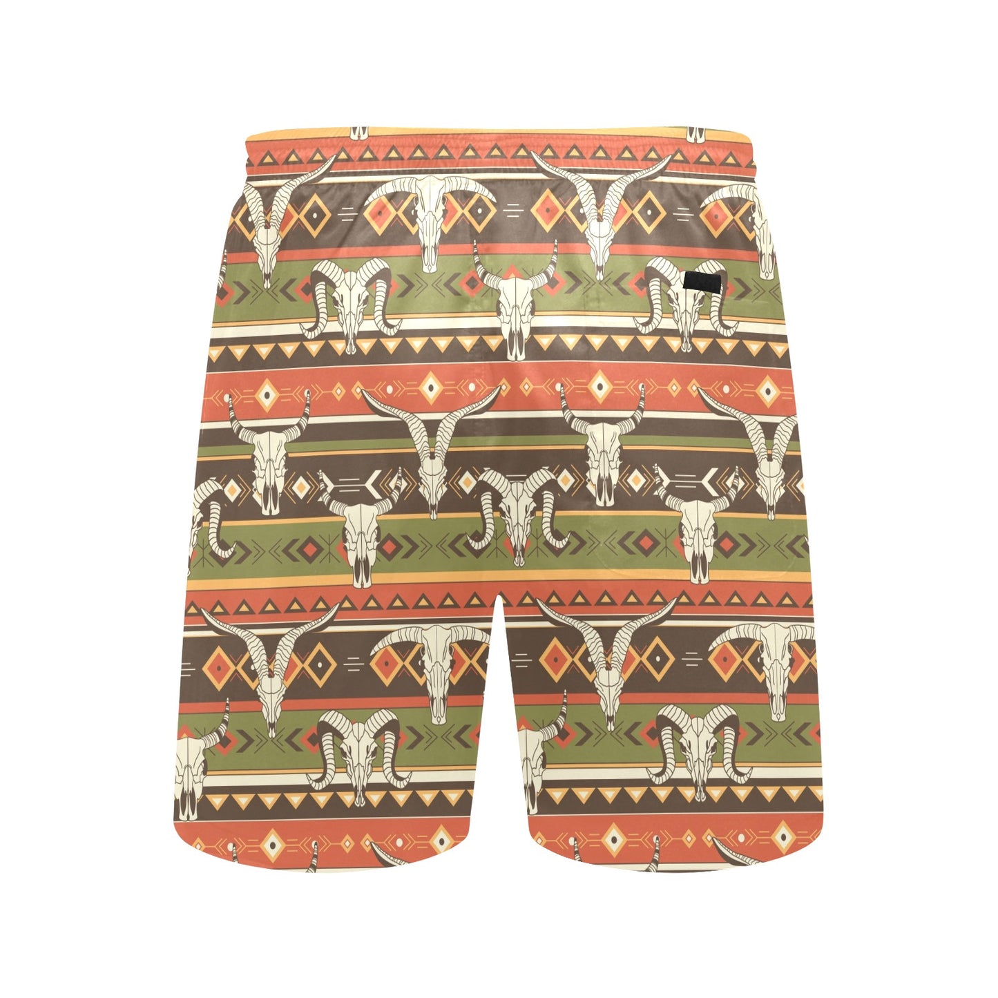 American indian Skull Animal Men's Swim Trunks Beach Shorts