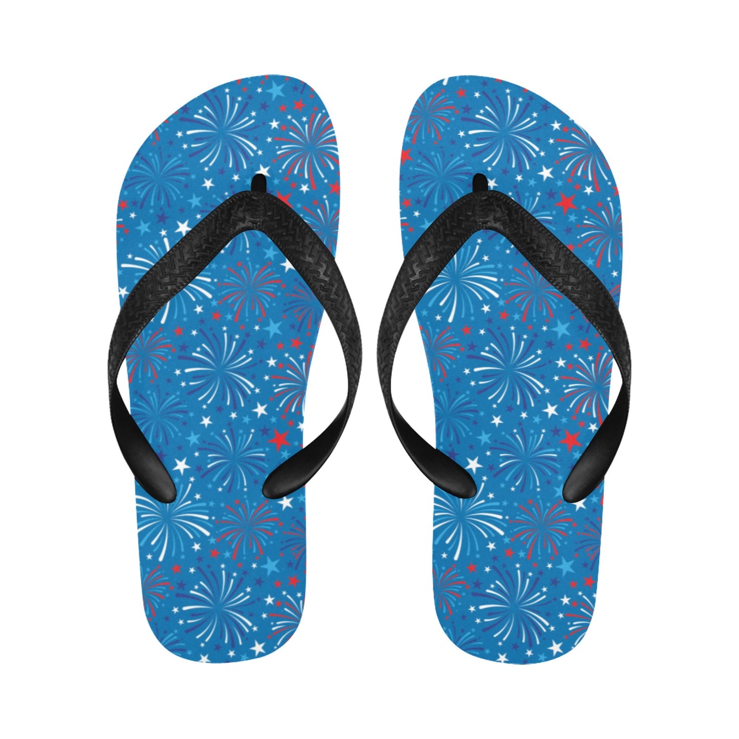 Firework Celebration Print Design LKS304 Flip Flops