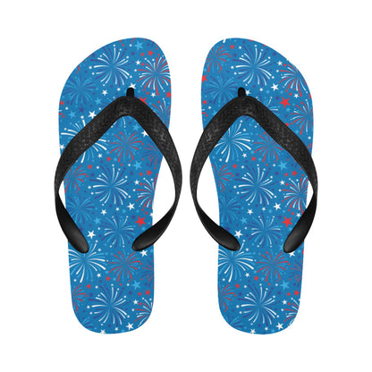 Firework Celebration Print Design LKS304 Flip Flops