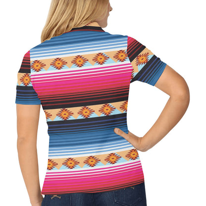 Mexican Pattern Print Design 03 Women's Polo Shirt