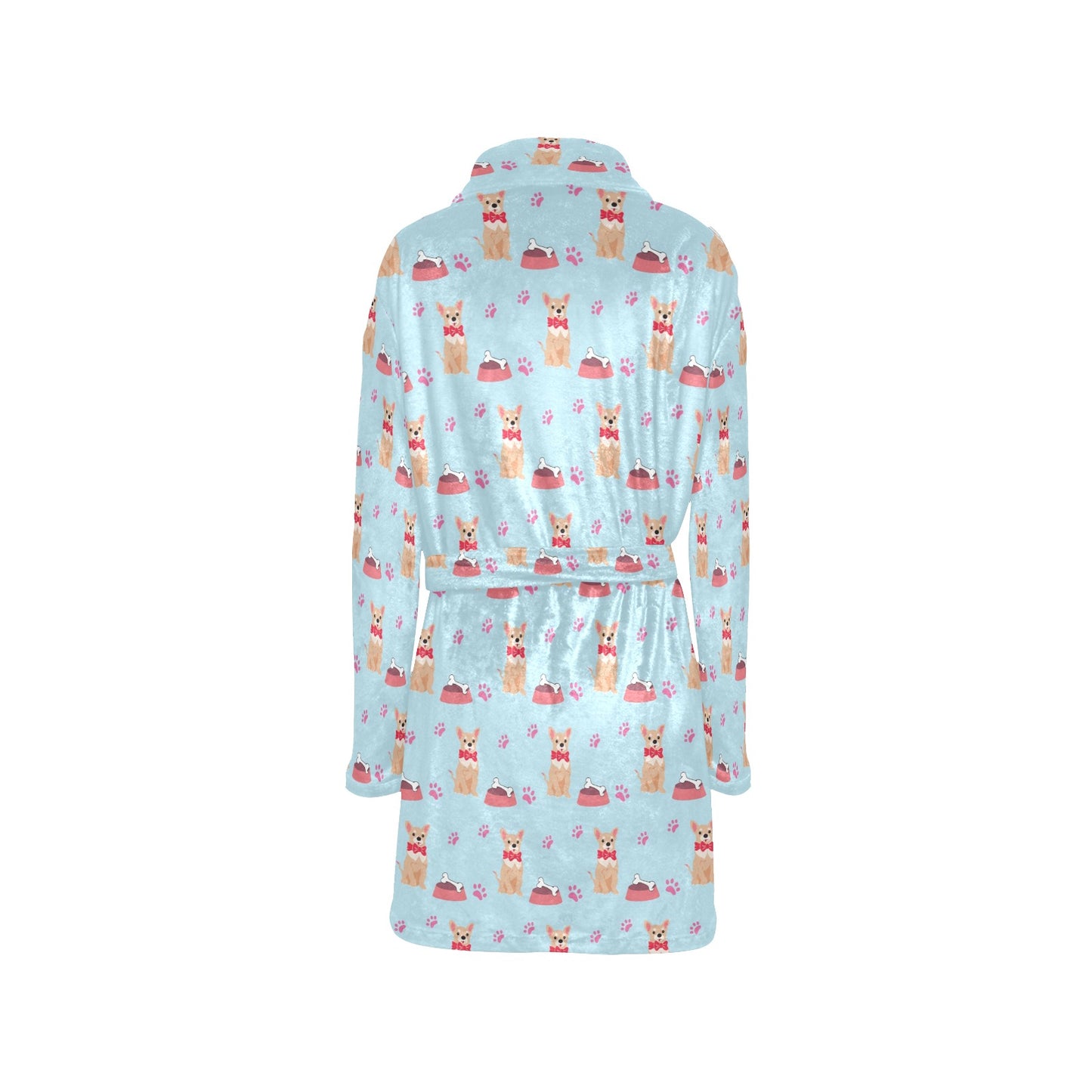Chihuahua Pattern Print Design 05 Women's Fleece Robe