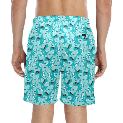 Shark Cute Print Design LKS302 Men's Swim Trunks Beach Shorts
