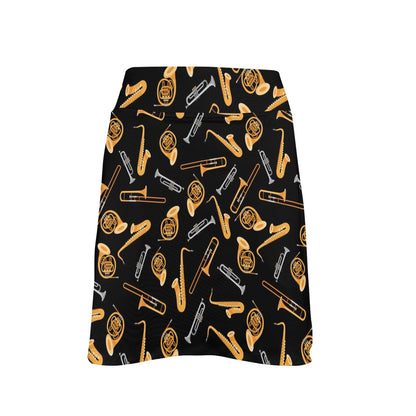 Saxophone Print Design LKS403 17" Golf & Pickleball Skort with Pockets