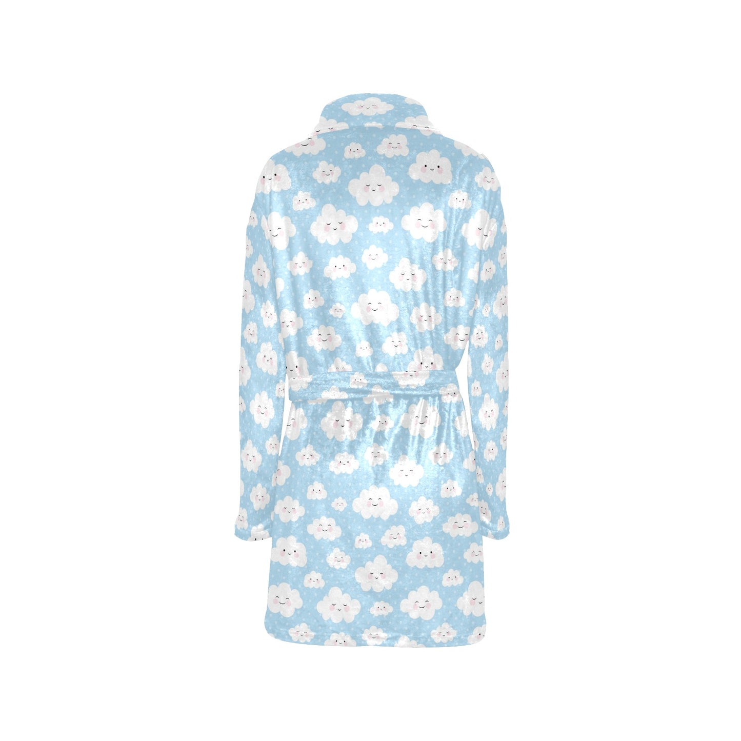 Cloud Pattern Print Design 02 Women's Fleece Robe