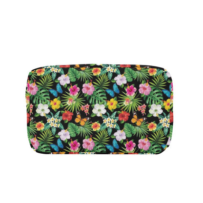 Hibiscus With Butterfly Print Design LKS305 Insulated Lunch Bag
