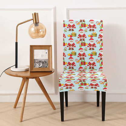 Santa Christmas Themed Print Design LKS303 Dining Chair Slipcover