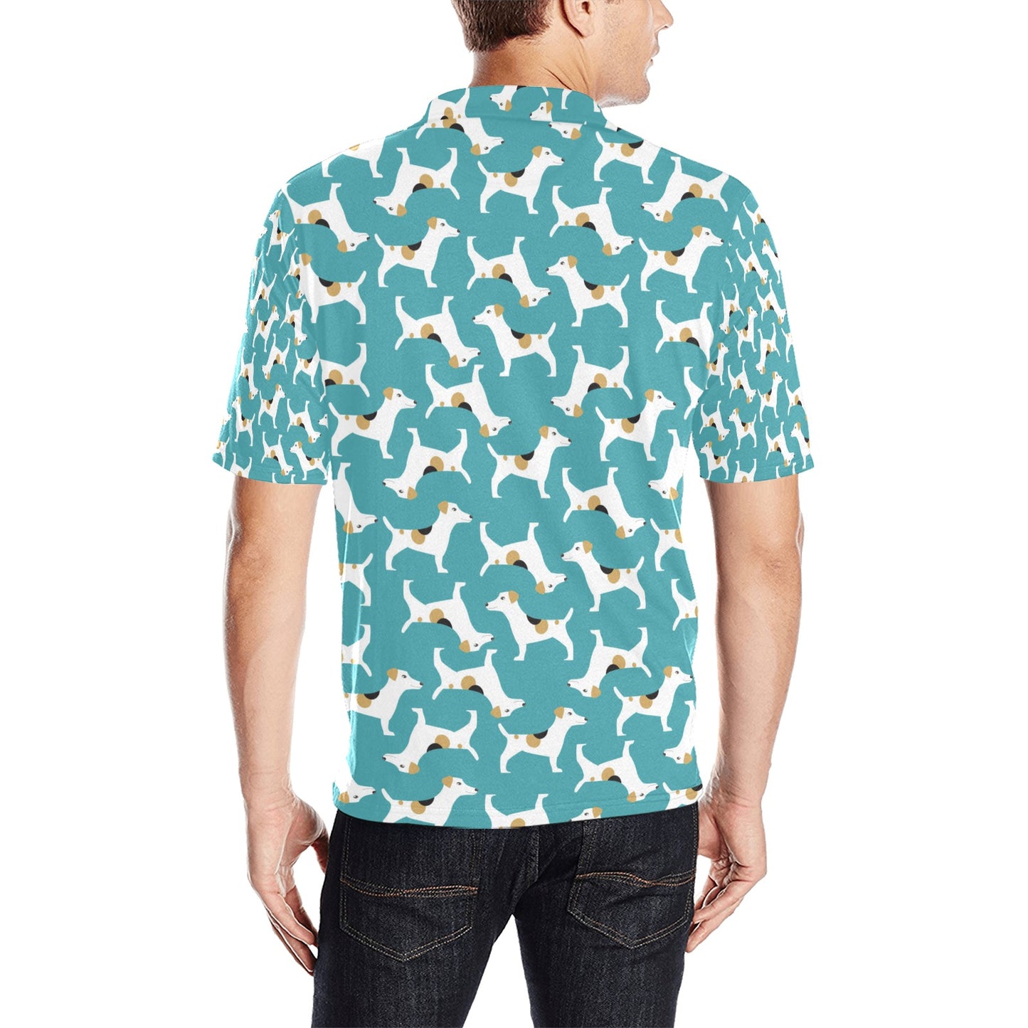 Russell Terriers Print Design LKS301 Men Polo Shirt