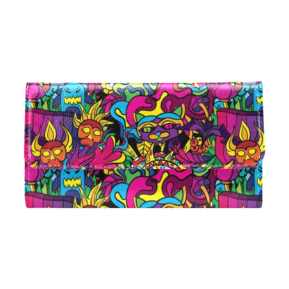 Trippy Print Design LKS304 Women's Trifold Wallet