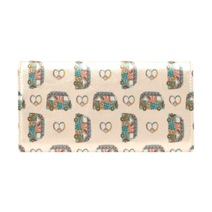 Hippie Van Peace Print Design LKS303 Women's Trifold Wallet