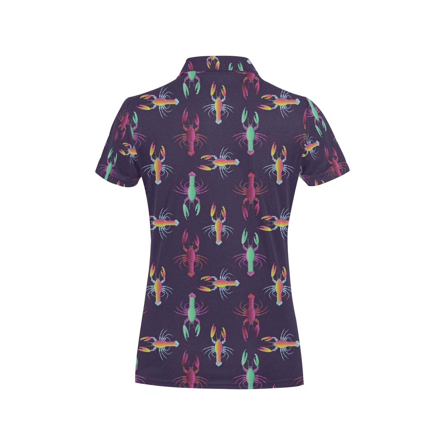 Lobster Print Design LKS402 Women's Polo Shirt