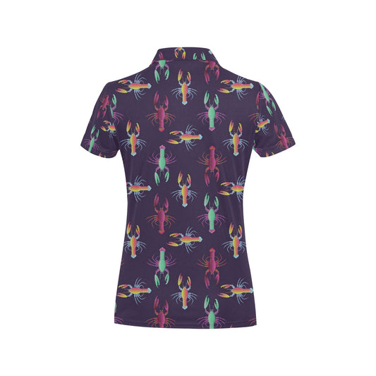 Lobster Print Design LKS402 Women's Polo Shirt