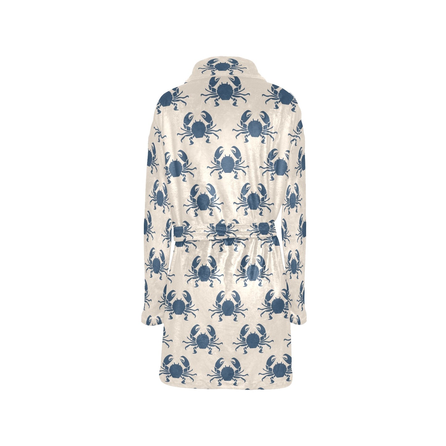 Crab Pattern Print Design 02 Women's Fleece Robe