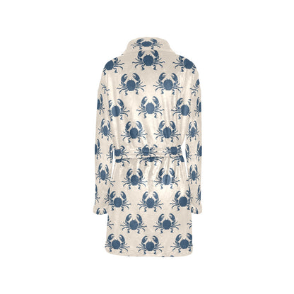 Crab Pattern Print Design 02 Women's Fleece Robe
