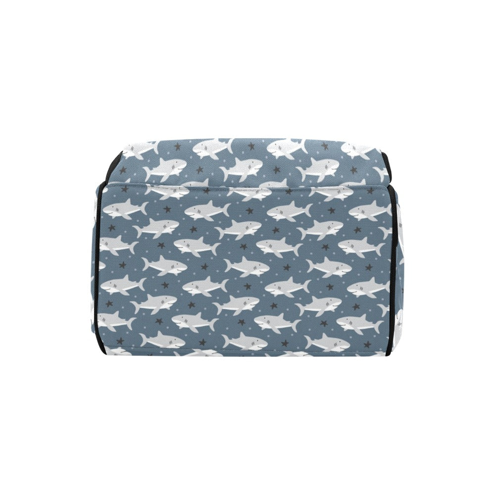 Shark Print Design LKS305 Diaper Bag Backpack