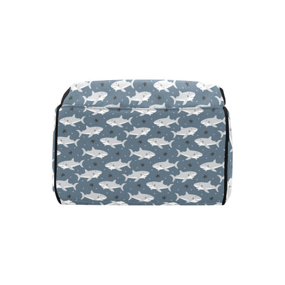 Shark Print Design LKS305 Diaper Bag Backpack