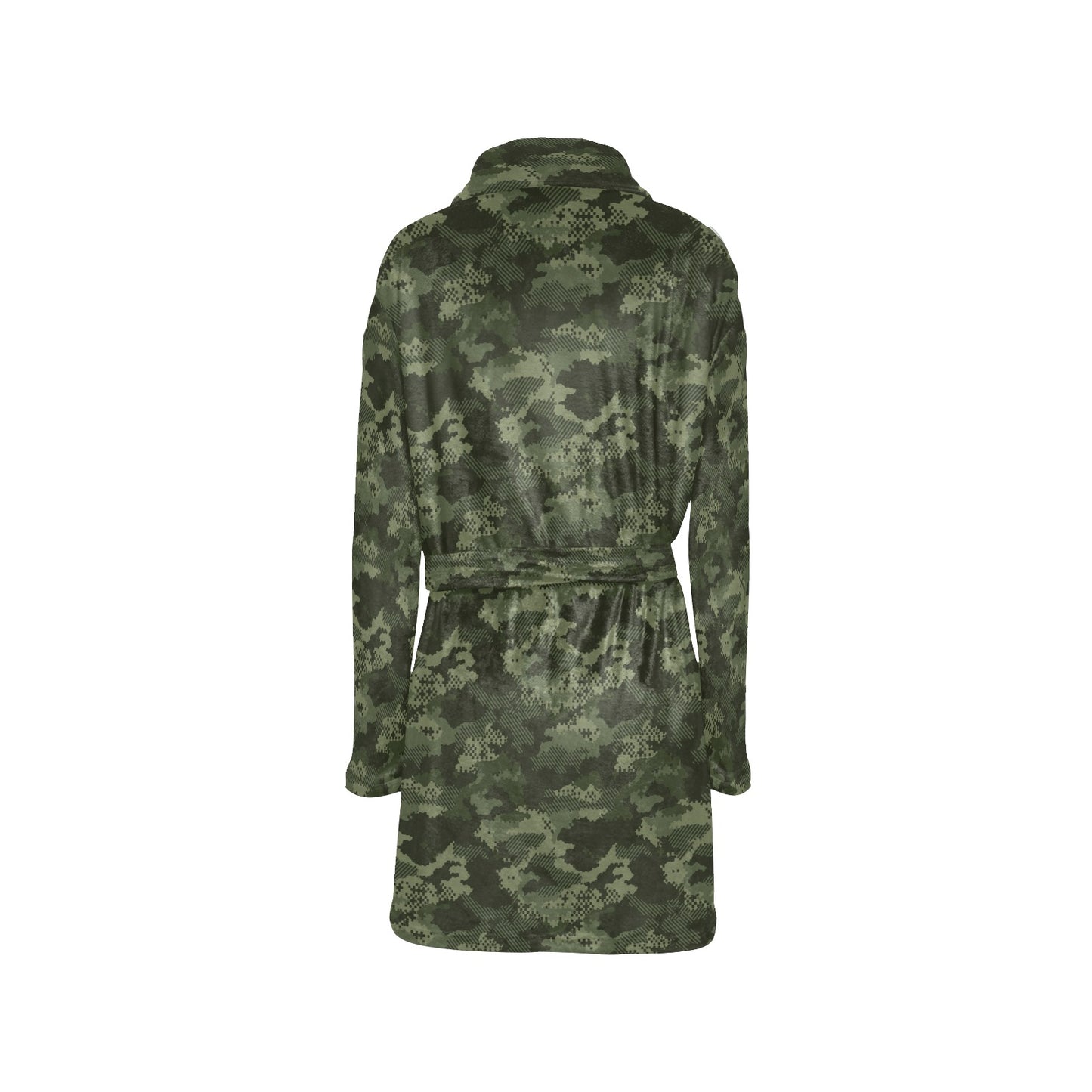 Army Camouflage Pattern Print Design 02 Women's Fleece Robe