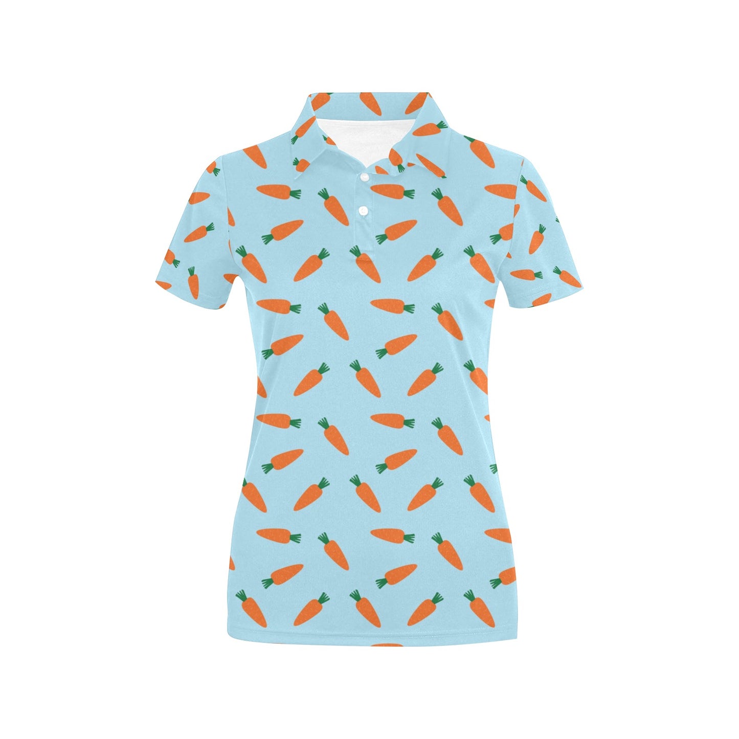 Carrot Pattern Print Design 03 Women's Polo Shirt