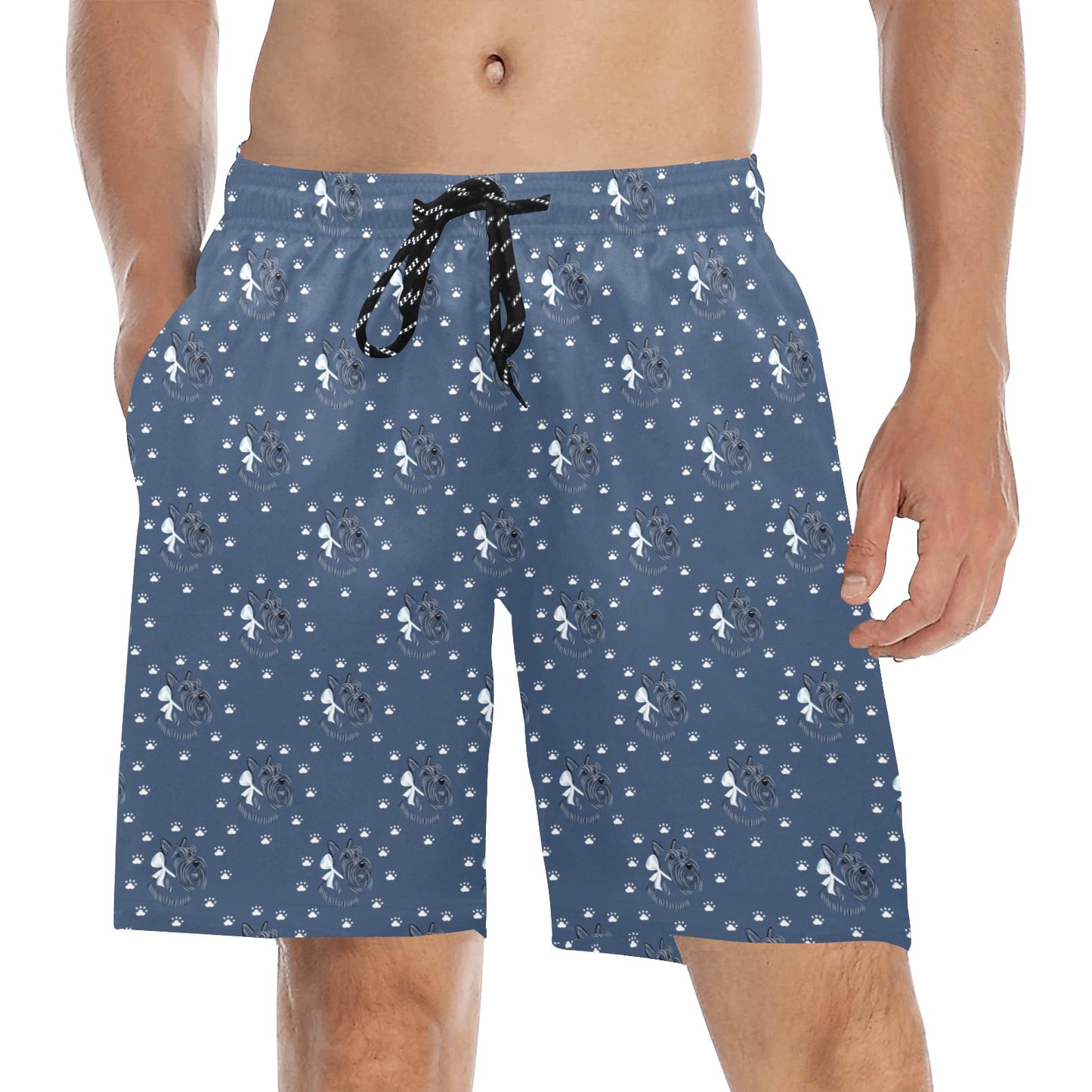 Scottish Terriers Print Design LKS307 Men's Swim Trunks Beach Shorts