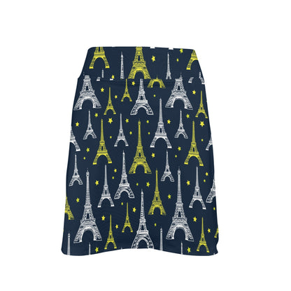 Eiffel Tower Star Print 17" Golf & Pickleball Skort with Pockets