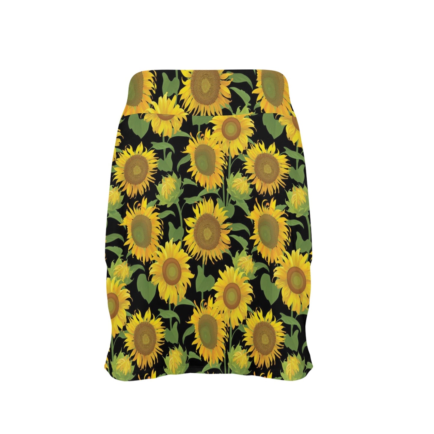 Sunflower Print Design LKS302 17" Golf & Pickleball Skort with Pockets
