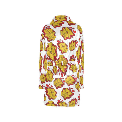 Nachos Pattern Print Design A03 Women's Fleece Robe