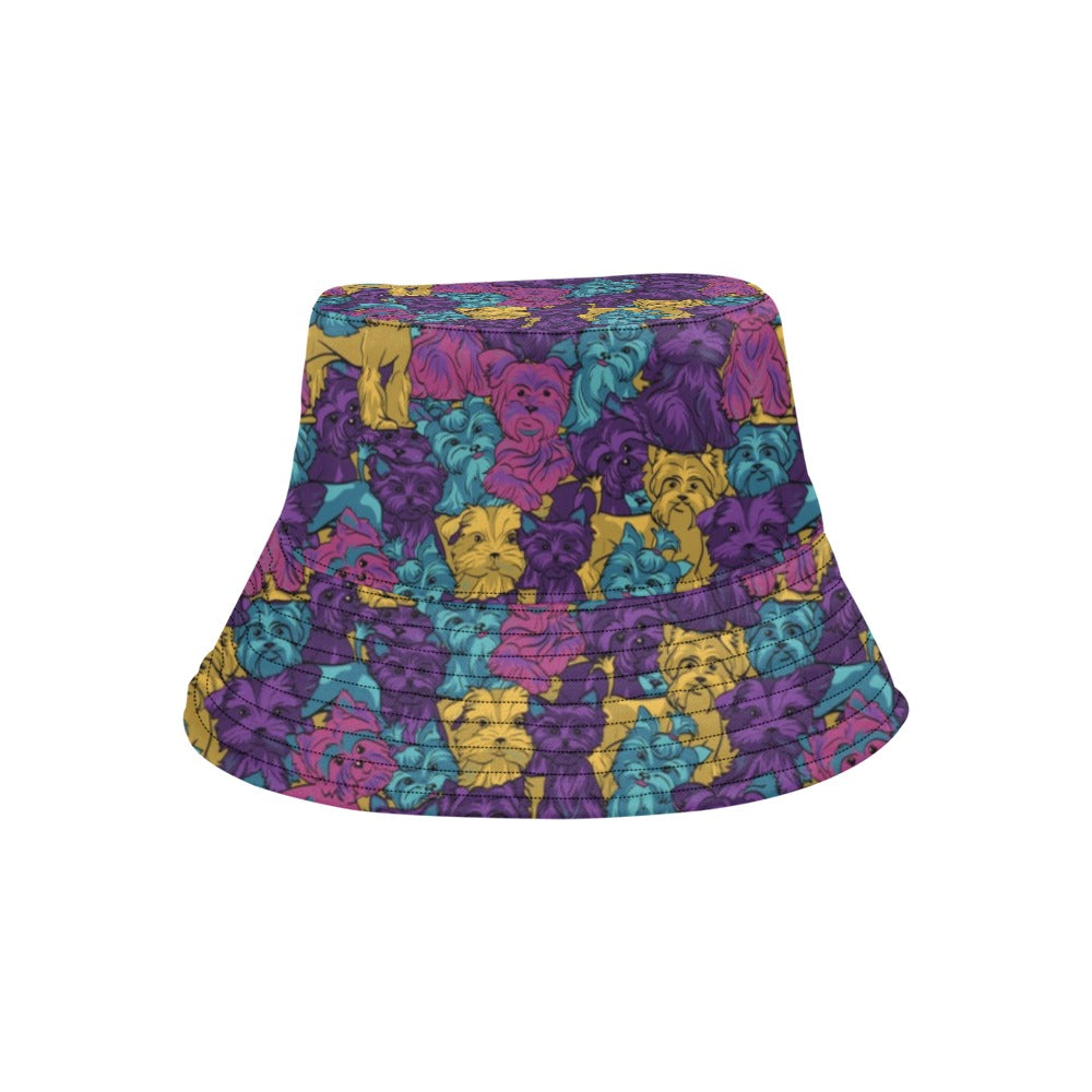 Yorkshire Terriers Print Design LKS3010 Unisex Bucket Hat