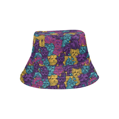Yorkshire Terriers Print Design LKS3010 Unisex Bucket Hat