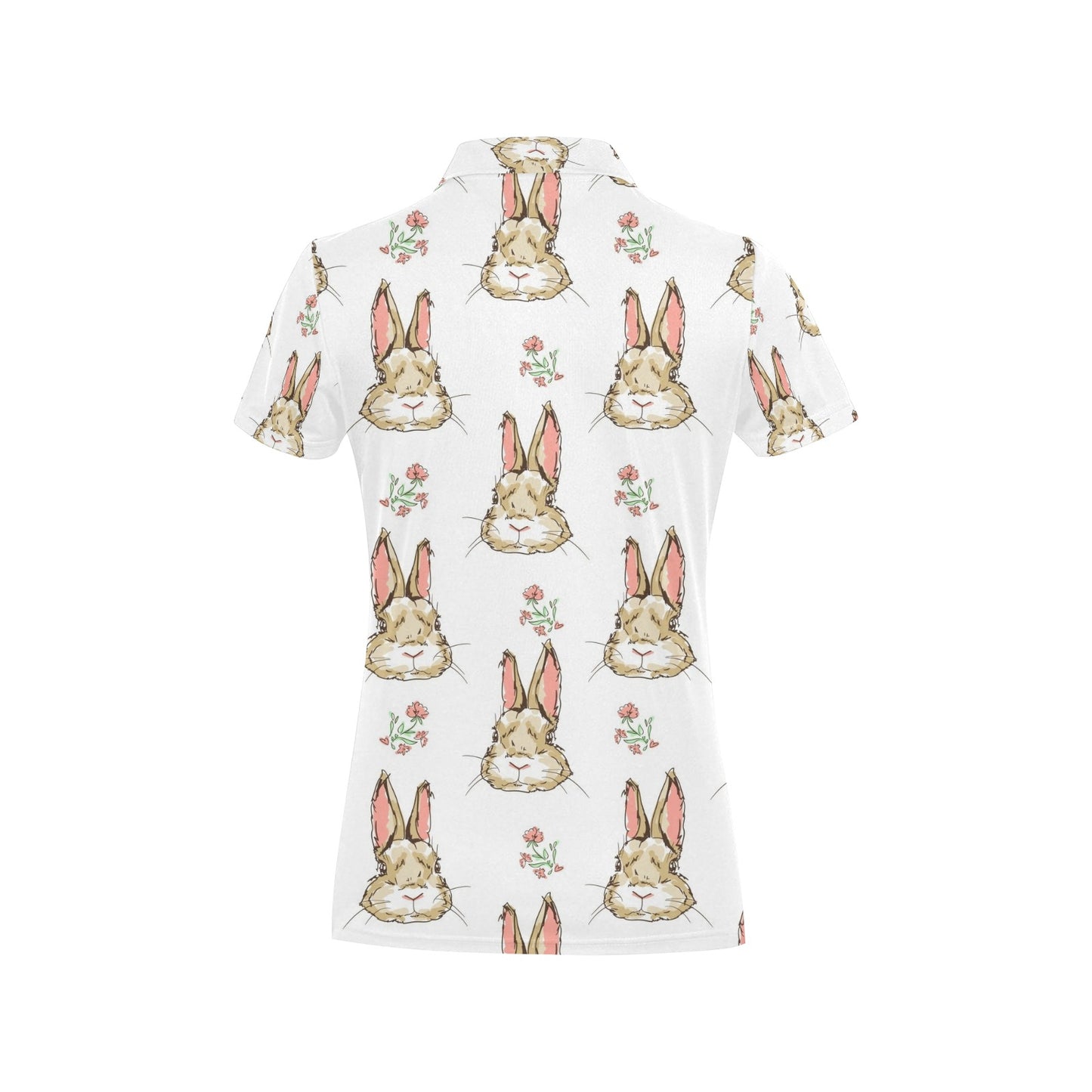 Rabbit Pattern Print Design RB09 Women's Polo Shirt