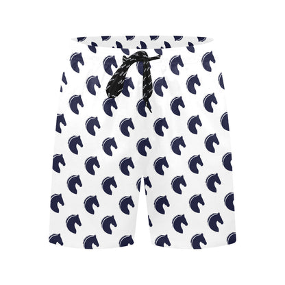 Horse Head Print Design LKS303 Men's Swim Trunks Beach Shorts