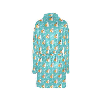 Bulldogs Pattern Print Design 05 Women's Fleece Robe