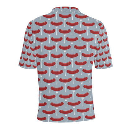Sausage Print Design LKS301 Men Polo Shirt