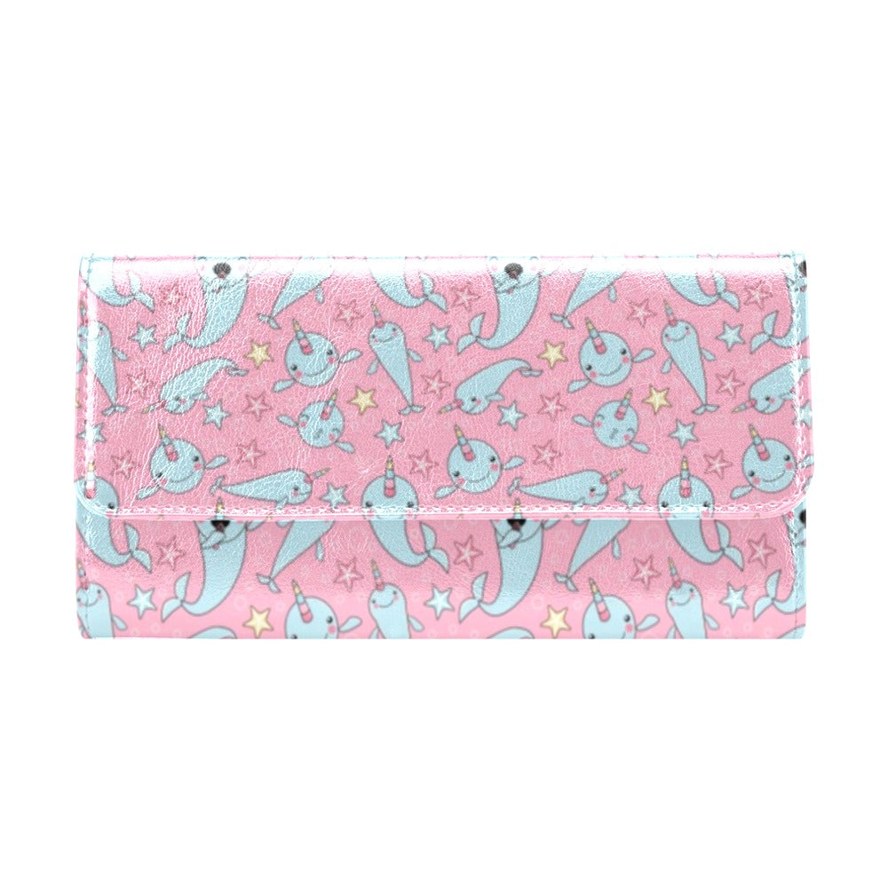 Narwhal Cartoon Cute Print Women's Trifold Wallet