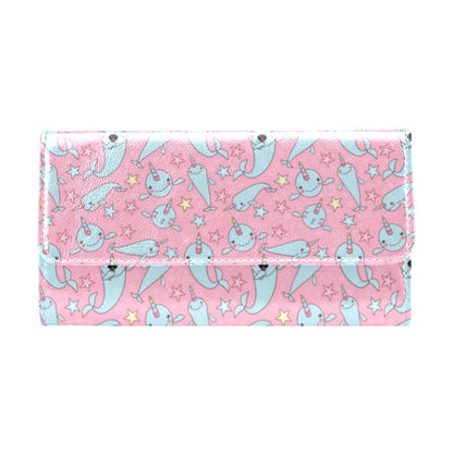 Narwhal Cartoon Cute Print Women's Trifold Wallet
